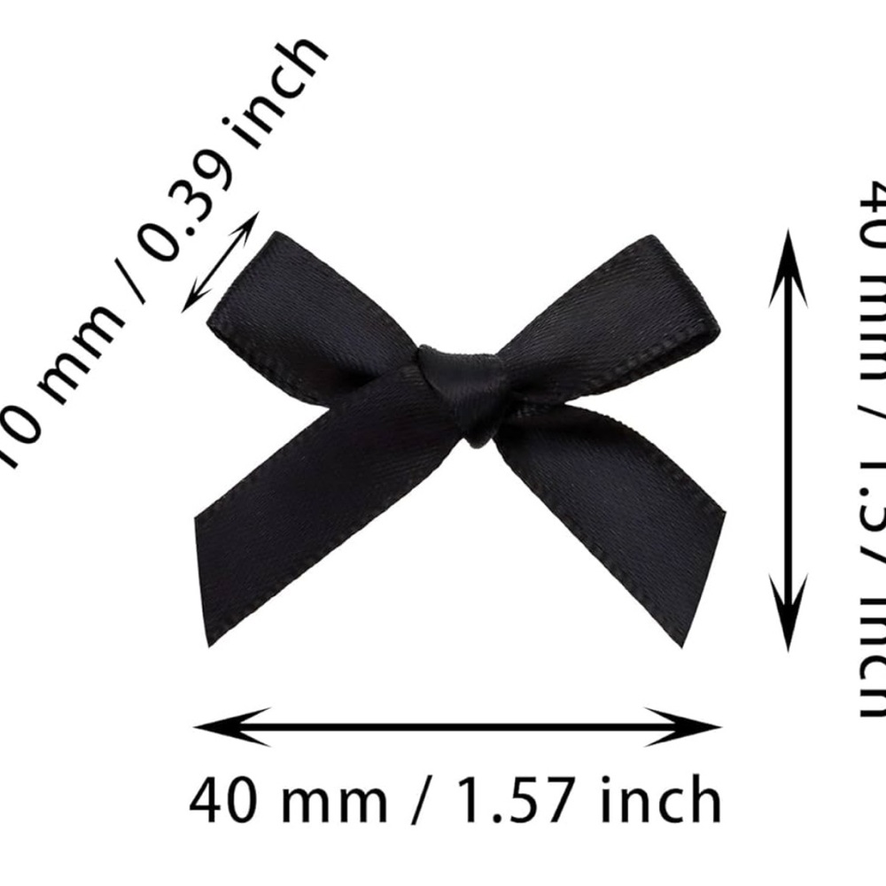 Black Ribbon Bows - Picture 4 of 4
